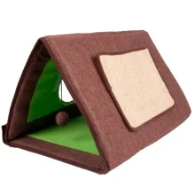 Спальне місце Flamingo Cat Tent 3 in 1 намет-будиночок кігтеточка для котів 3 в 1, 50 см