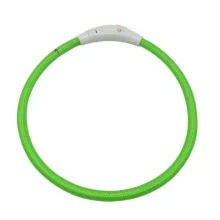 Нашийник світиться Croci LED для собак, USB, силікон, салатовий, 70 см
