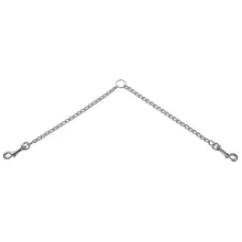 Повідець-спарка Flamingo Twin Chain для собак, метал, 2.5 мм, 2×30 см