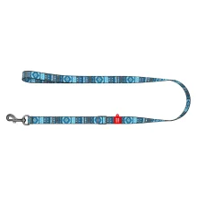 Повідець WAUDOG Nylon для собак, Етно синій, ширина 20 мм, довжина 152-183 см