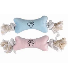 Іграшка Flamingo Puppy Plush Bone м'яка для цуценят, плюшева кістка на канаті, 22х7.5х4 см