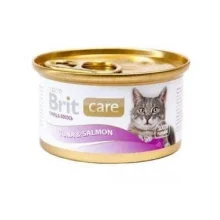 Консерва Brit Care Cat, для кішок, тунець і лосось, 80 г