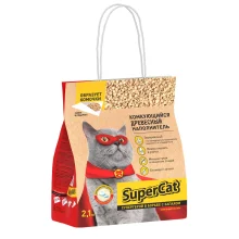 Деревне наповнювач SuperCat для туалету стандарт, 2.1 кг