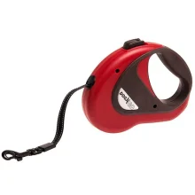 Поводок-рулетка Flamingo Dogx2GO Belt для собак до 12 кг, червоний, розмір S, 5 м