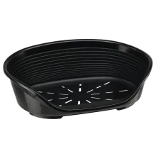 Пластиковий лежак Ferplast Siesta Deluxe 2 Black з антиковзаючим покриттям, 49×36×17.5 см