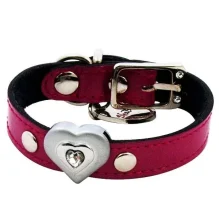 Нашийник Shiboo Heart-to-Heart Clear для собак, рожевий, 25 см/1.5 см