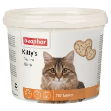 Вітамінізовані ласощі Beaphar Kitty’s Taurin Biotin для котів, з таурином та біотином, 750 табл
