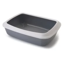 Туалет з бортиком Savic Iriz Cat Litter Tray, для кішок, сірий, 42 × 31 × 12 см