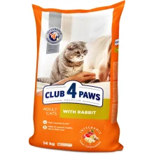 Сухий корм Клуб 4 Лапи Adult Cat Premium для дорослих котів, з кроликом, 14 кг