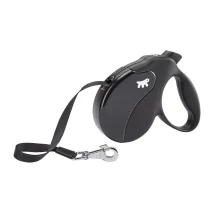 Поводок-рулетка Ferplast Amigo M Tape Black для собак c стрічкою, чорний, 15x3,6x14 см