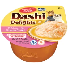 Ласощі Inaba Dashi Delights для котів, курка з лососем, 70 г