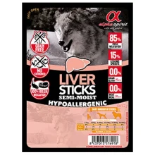 Напіввологі ласощі для собак Alpha Spirit DOG Sticks Liver, палички з печінкою, 30 шт, 300 г