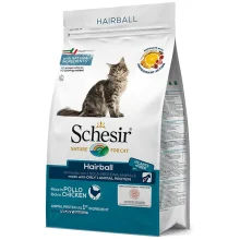 Сухий корм Schesir Cat Hairball для виведення шерсті, монопротеїновий, для довгошерстих котів, 1.5 кг