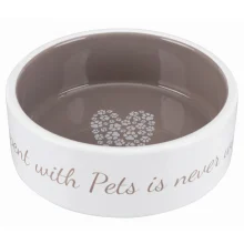 Миска Trixie Pet's Home для собак, кераміка, кремовий / сірий, 0,3 л / 12 см