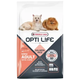 Сухий суперпреміум корм Versele-Laga Opti Life Adult Skin Care Mini для собак міні та малих порід, лосось, 7.5 кг