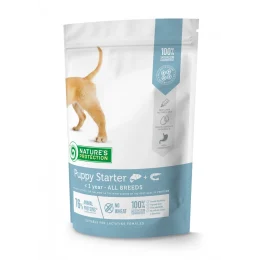 Сухий корм Natures Protection Puppy Starter для цуценят всіх порід, c лососем і креветками, 500 г