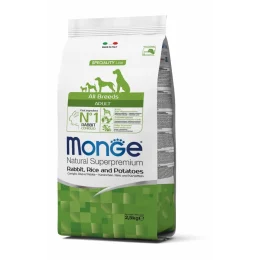Сухий корм MONGE DOG All breeds Adult кролик з рисом, 2.5 кг