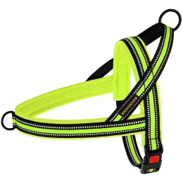 Шлея BronzeDog Mesh Скандинавська для собак, лимонний, 32-38 см