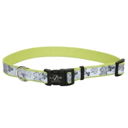 Cветоотражающій нашийник Coastal Lazer для собак, салатовий, 1.6×30-45 см