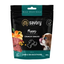 Хрусткі ласощі Savory для здорового росту цуценят, ягня та обліпихи, 200 г