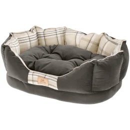 Лежак з двосторонньою подушкою Ferplast Charles 70 Bedding Brown для котів і собак, 68×47×25 см