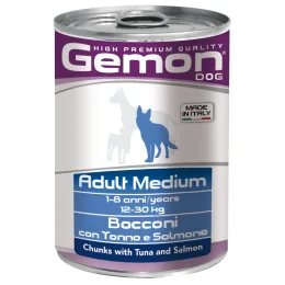 Вологий корм GEMON DOG WET Medium Adult шматочки з тунцем і лососем 0,415 кг