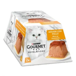 Вологий корм Purina Gourmet Revelations для дорослих котів, з куркою та підливкою, мус, 2 × 57 г