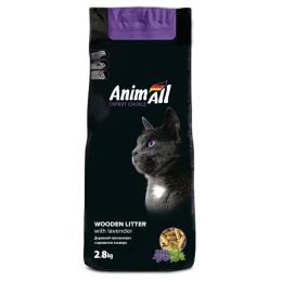 Деревний наповнювач AnimAll з ароматом лаванди, для котів, 2.8 кг