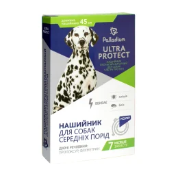 Нашийник Palladium Ultra Protect від бліх і кліщів для собак середніх порід, синій, 45 см