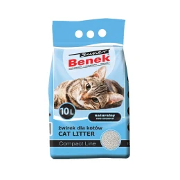 Бентонітовий наповнювач Super Benek Compact для котячого туалету, без аромату, 10 л