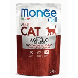 Вологий корм MONGE CAT GRILL Adult ягня, 85 г