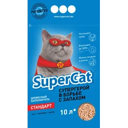 Наповнювач для туалету Super Cat Стандарт 3 кг, синій