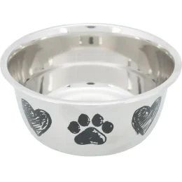 Миска металева з гумовою основою Trixie, для собак, 2 л, 20 см
