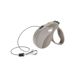 Поводок-рулетка Ferplast Amigo Mini Cord Dove-Grey Lead для собак cо шнуром, бежево-сірий, 12x3x10 см