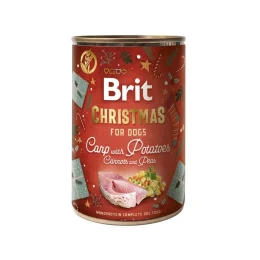 Консерви Brit Mono Protein Christmas Carp with Potatoes для собак, з коропом і картоплею, 400 г