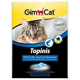 Вітаміни Gimcat Topinis для котів, з фореллю, 180 табл, 220 г