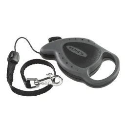 Поводок-рулетка для собак до 8 кг Ferplast Flippy Deluxe Mini Black зі шнуром, чорний, 3 м