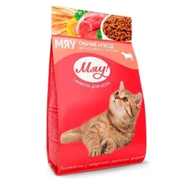 Сухий корм Мяу для котів, м'ясний, 300 г