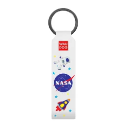 Брелок WAUDOG Design, з малюнком "NASA", ширина 20 мм, довжина 95 мм, білий