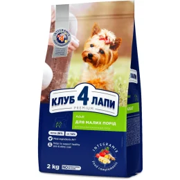 Сухий корм Клуб 4 Лапи Adult Small Breeds Premium для дорослих собак малих порід від 1 року, 2 кг