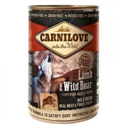Консерва Carnilove Dog, для собак, з ягням і кабаном, 400 г