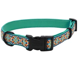 Нашийник Coastal Ribbon Weave Collar для собак, темно-бірюзовий з кісточками, 20-30×1.6 см