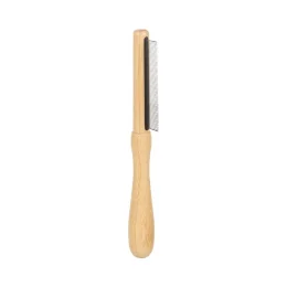Гребінець Flamingo Flea Comb Babu для вичісування бліх, бамбук, 69 зубців, 21×3.5 см