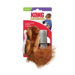 Іграшка KONG Refillables Squirrel для котів, білочка зі змінним блоком із котячою м’ятою, 5.72×7.62×17.78 см