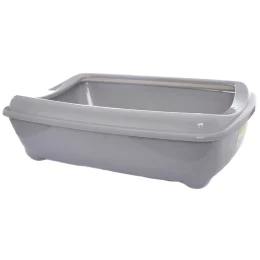 Туалет Moderna Arist-O-Tray Jumbo з бортиком для котів, світло-сірий, 57×43×16.3 см