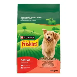 Сухий корм Purina Friskies Active для дорослих активних собак, з яловичиною, 10 кг