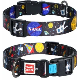 Нашийник Waudog Nylon з малюнком "NASA" ширина 25 мм, довжина 31-49 см