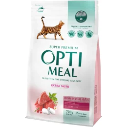 Сухий корм Optimeal для дорослих котів, з телятиною, 700 г