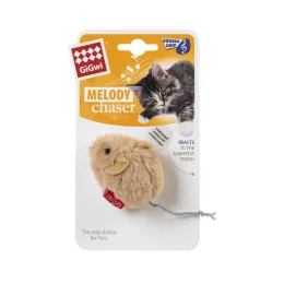 Іграшка GiGwi Melody Chaser Мишка для котів, з електронним чипом, 13 см
