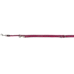 Повідець-перестібка Trixie Cavo Adjustable Lead для собак, плетений, круглий, розмір S-M, 2 м/12 мм, фуксія/графіт